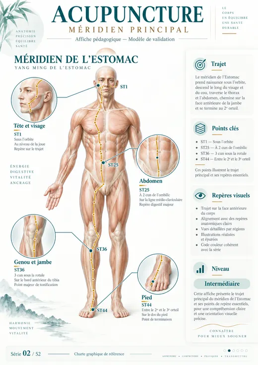 Aperçu méridien de l'estomac