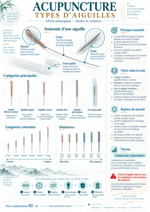 Types d'aiguilles d'acupuncture